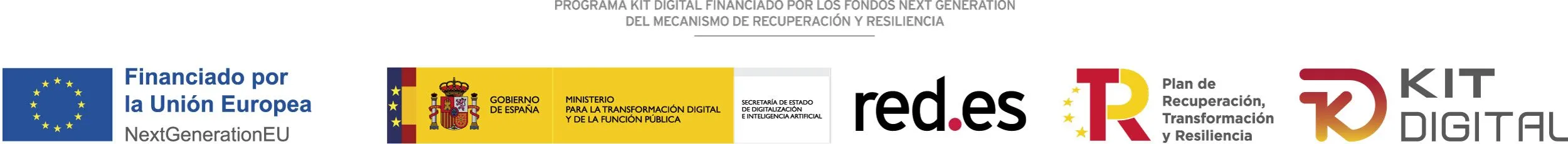 PUBLICIDAD-KIT-DIGIRAL Logos Plan de recuperación, transformación y resilencia - Financiado por la Unión Europea - Next GenerationEU